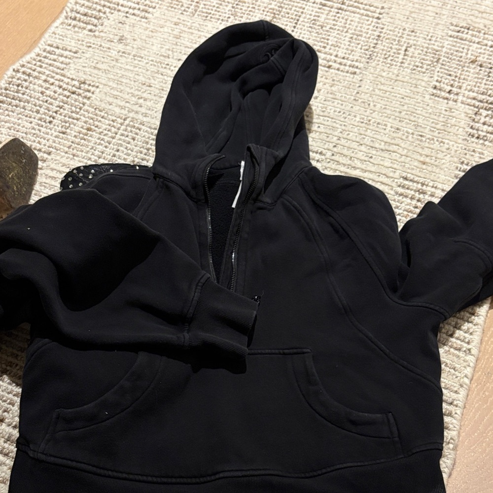 Lululemon Scuba Black Hoodie with Front Pocket
